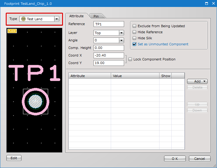 Quadcept Creating a Test Land (Test Pin)